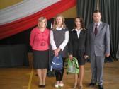 Uczennice Gimnazjum z Opatowca wyróżnione podczas  IV Wojewódzkiego Zakończenia Roku  Szkolnego 2011/12